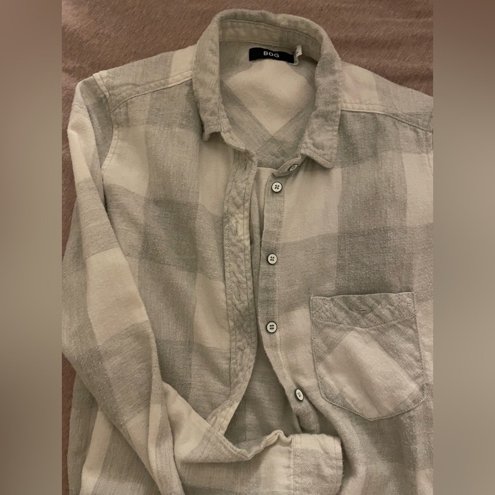 Grey & White comfy flannel